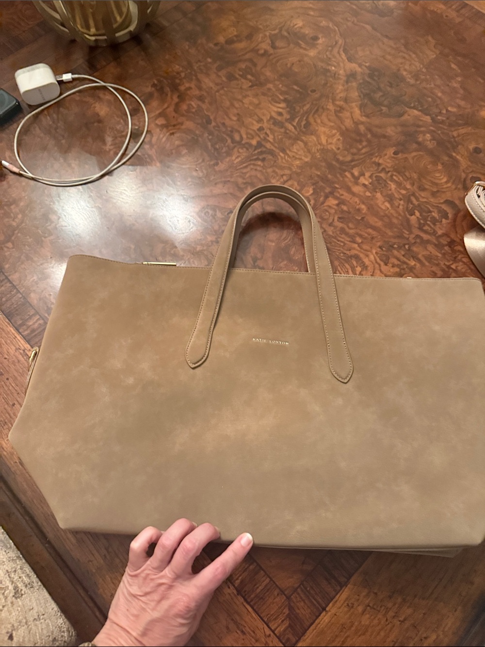 New Katie Loxton suede bag